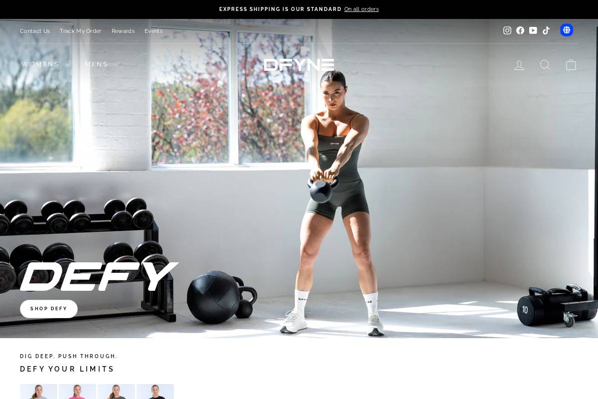 dfyne.com homepage screenshot