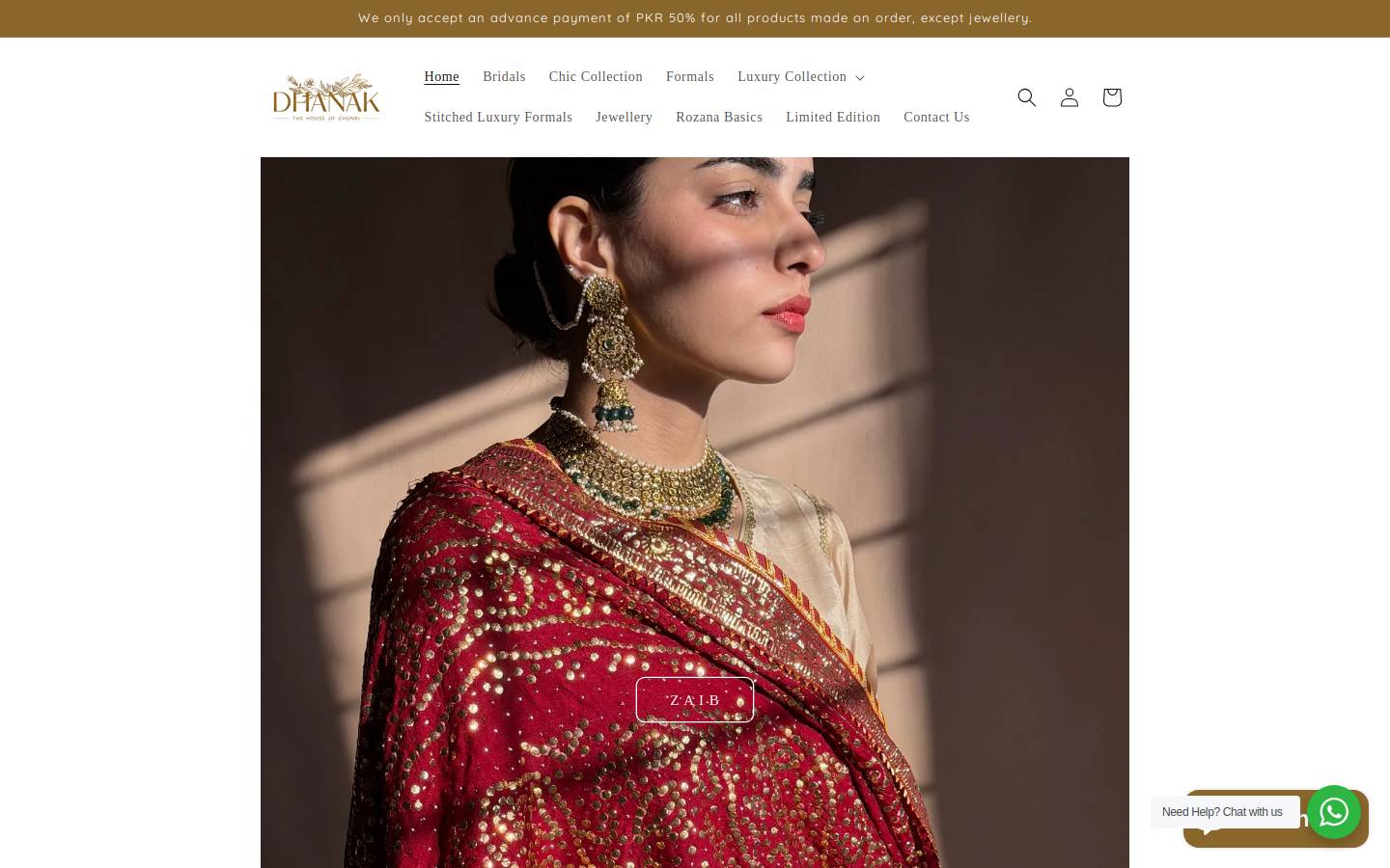dhanakcs.com homepage screenshot