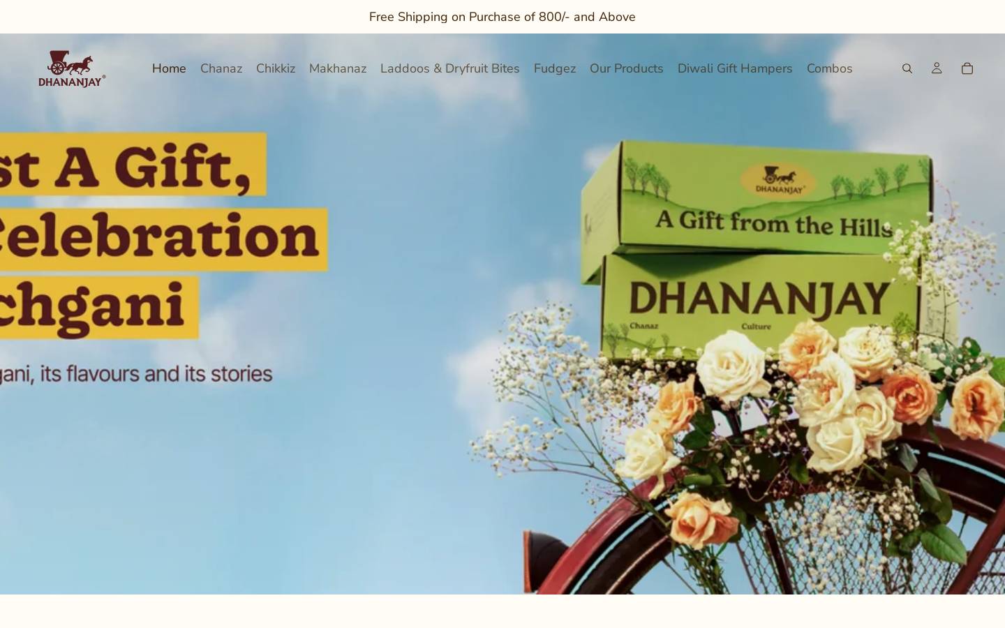 dhananjayfoods.com homepage screenshot
