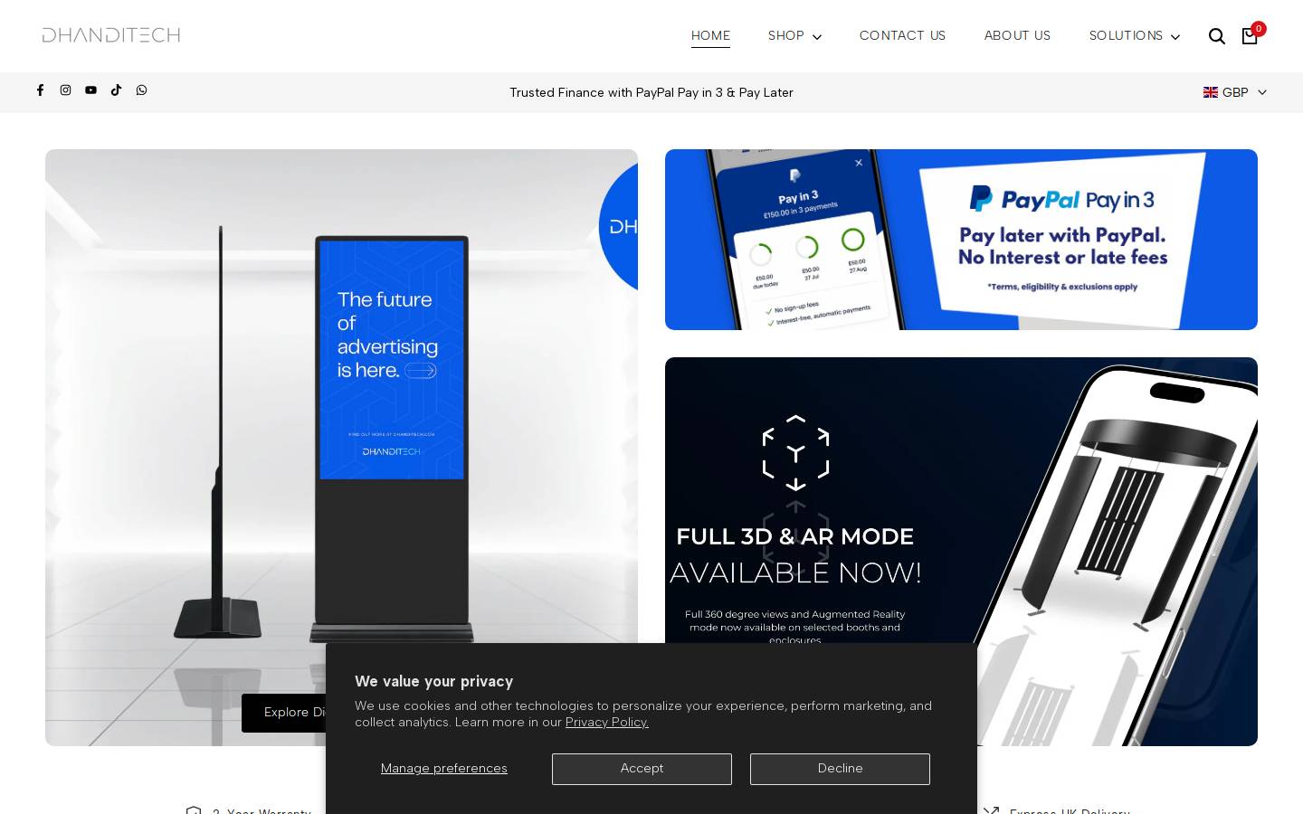 Dhanditech homepage screenshot