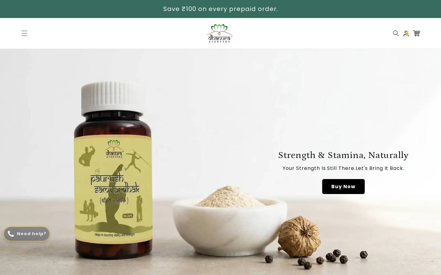 dhanura.com homepage screenshot