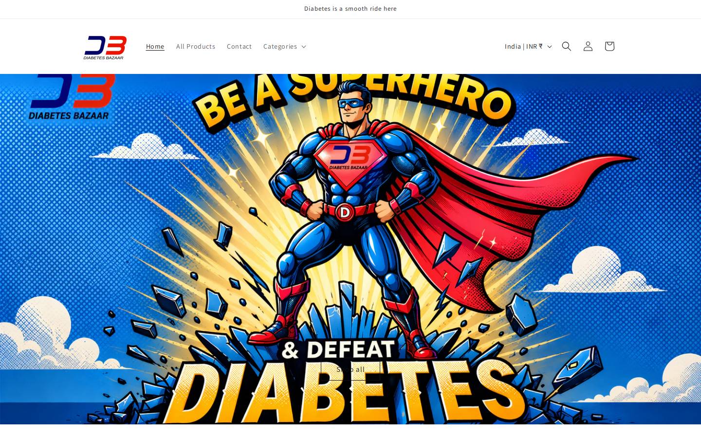 diabetesbazaar.com homepage screenshot
