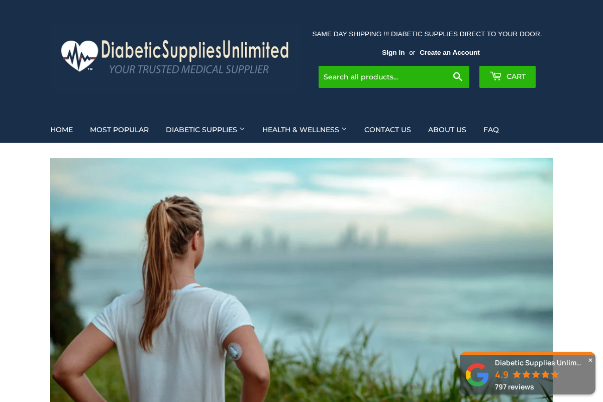 Diabetic Supplies Unlimited homepage screenshot
