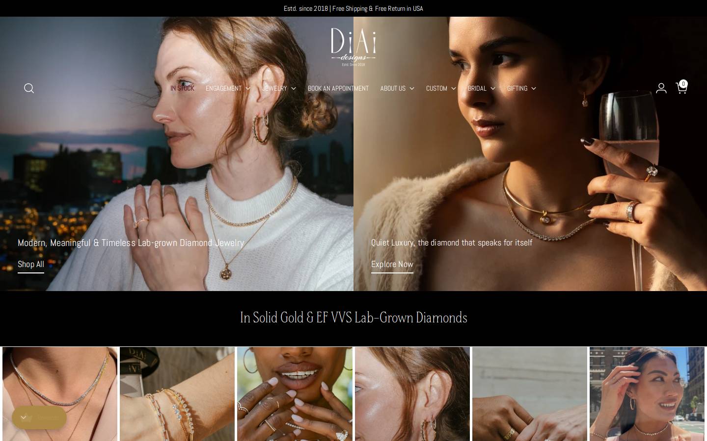 diaidesigns.com homepage screenshot