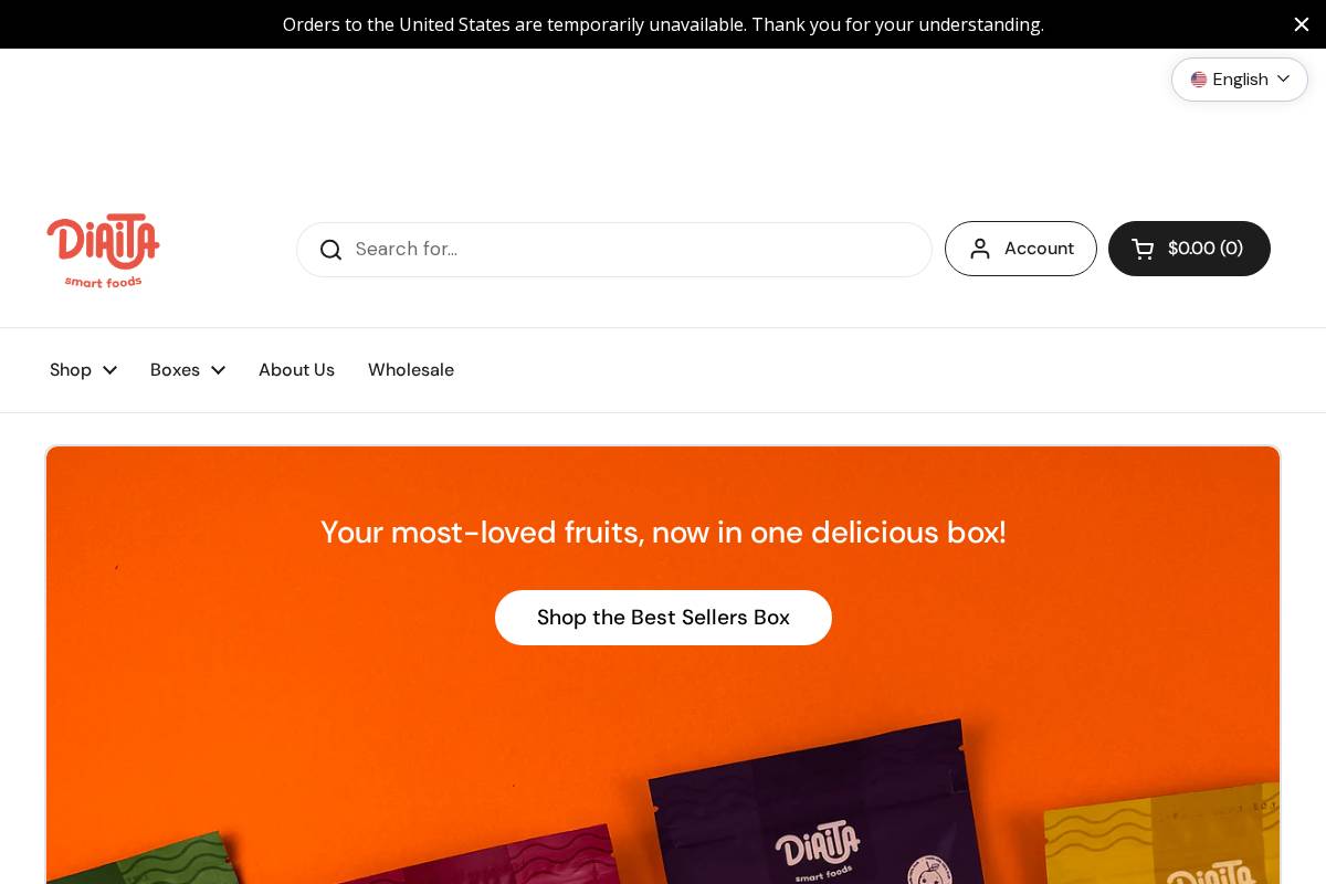 Diaita homepage screenshot