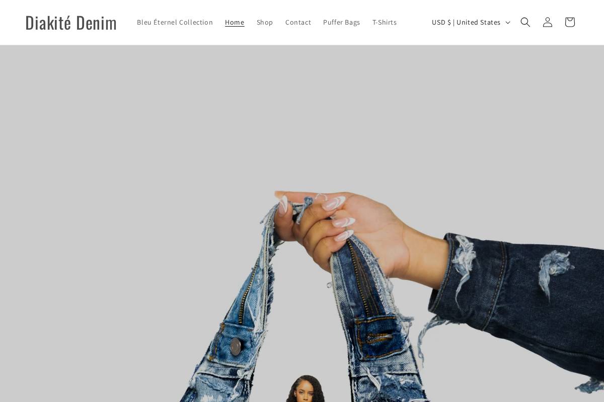 diakitedenim.com homepage screenshot