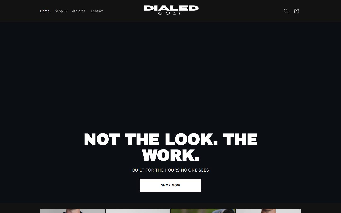 dialedgolf.com homepage screenshot