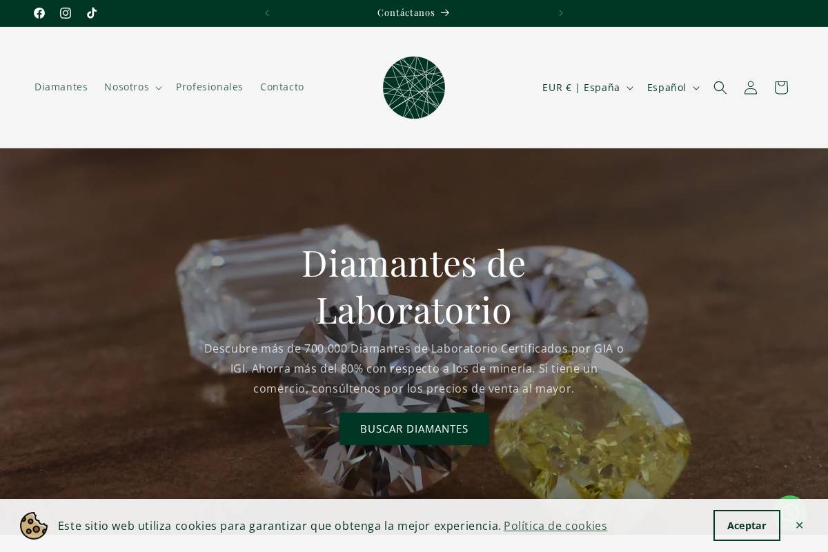 diamantedelaboratorio.com homepage screenshot