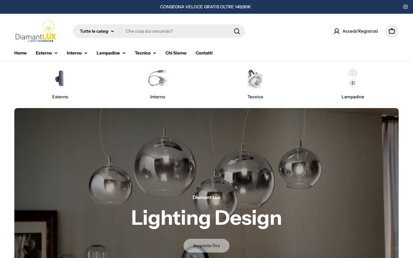 diamantlux.com homepage screenshot