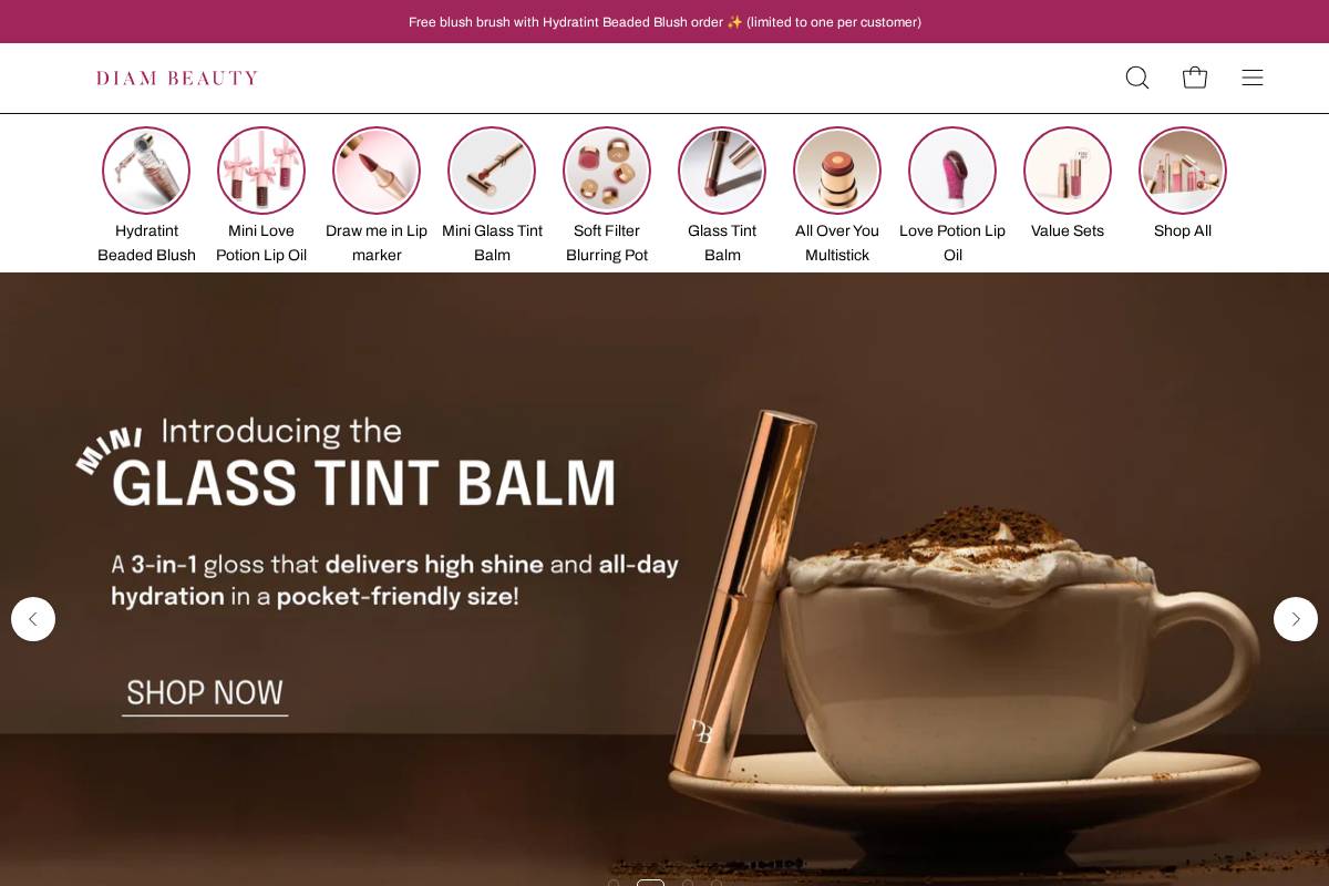 diambeauty.com homepage screenshot