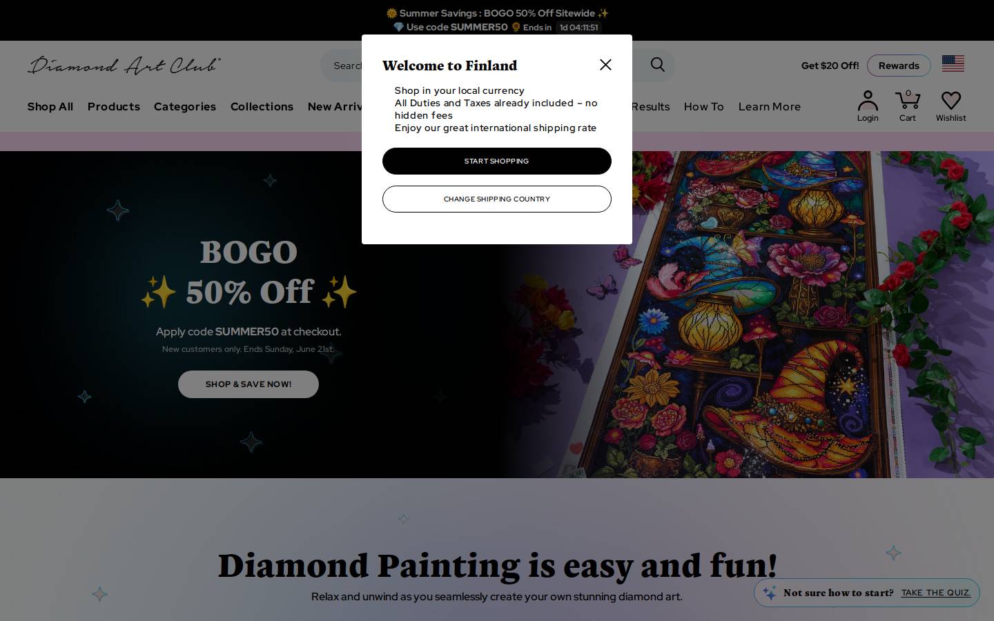 DIAMOND ART CLUB homepage screenshot