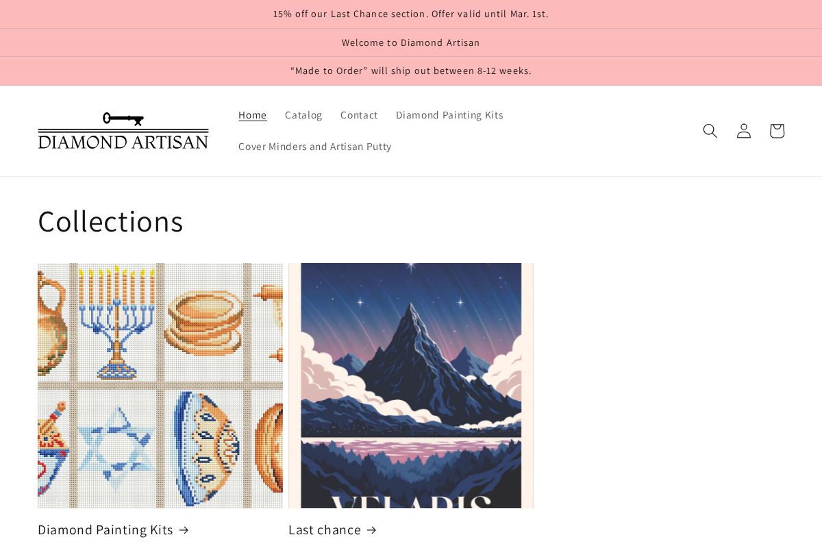 Diamond Artisan homepage screenshot