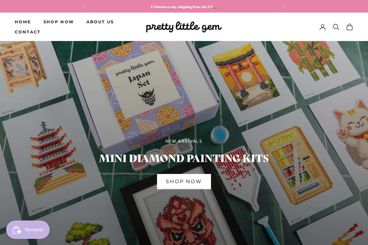 Pretty Little Gem homepage screenshot
