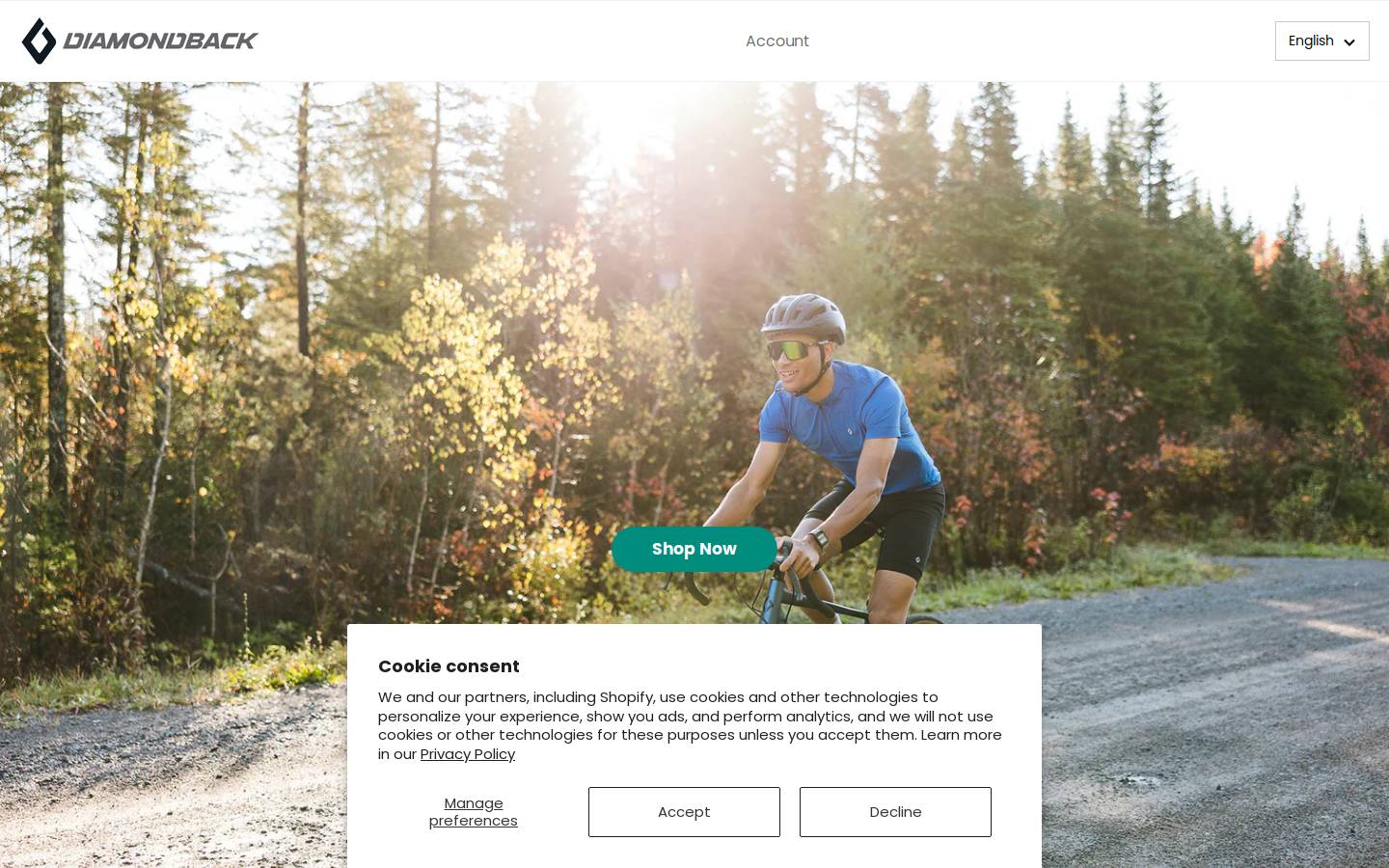 diamondbackbike.com homepage screenshot