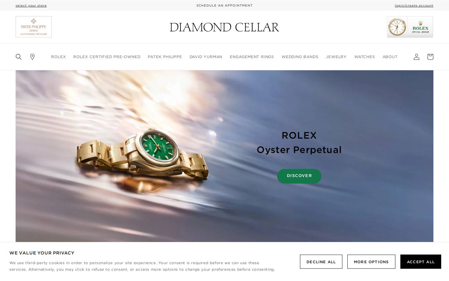 Diamondcellar.com - Diamond Cellar homepage screenshot
