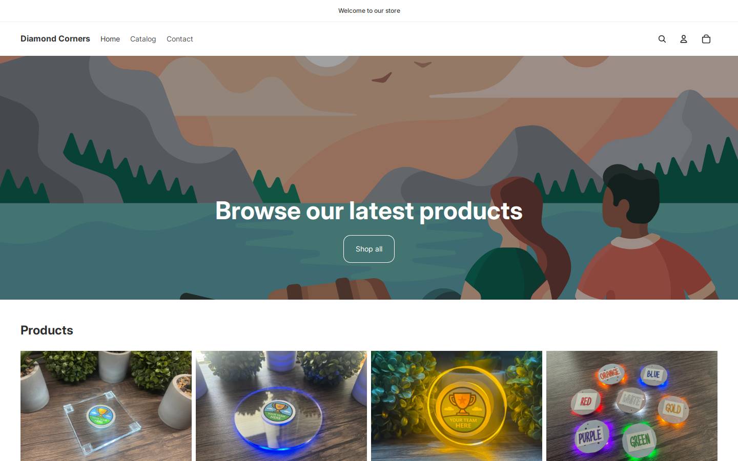 diamondcorners.com homepage screenshot