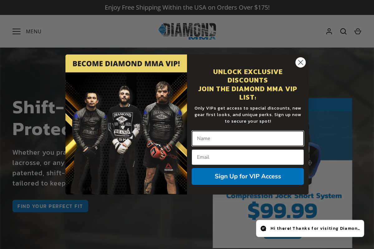 Diamond MMA homepage screenshot