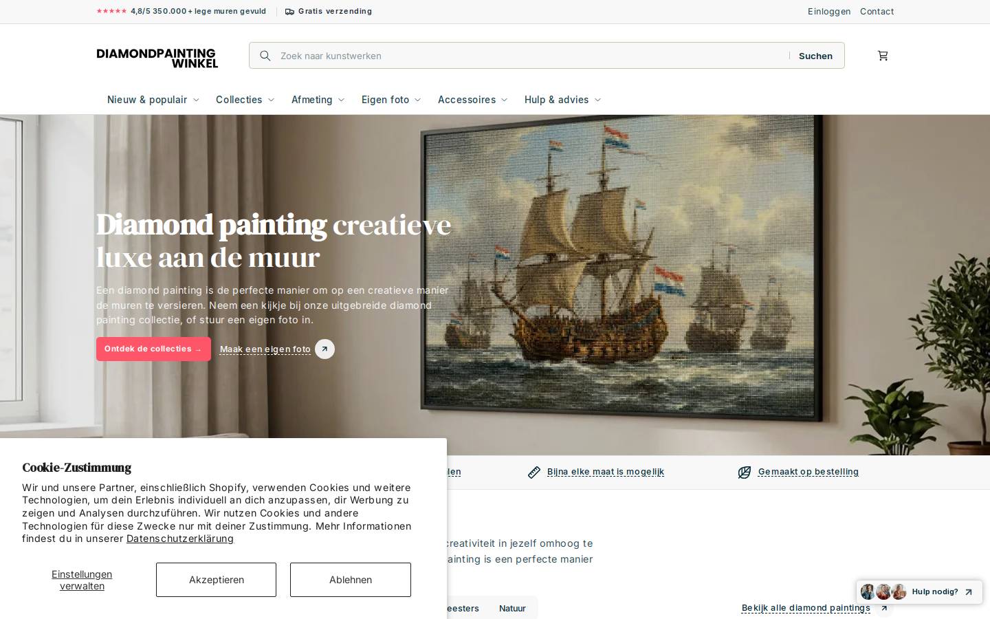 Diamondpainting123 homepage screenshot