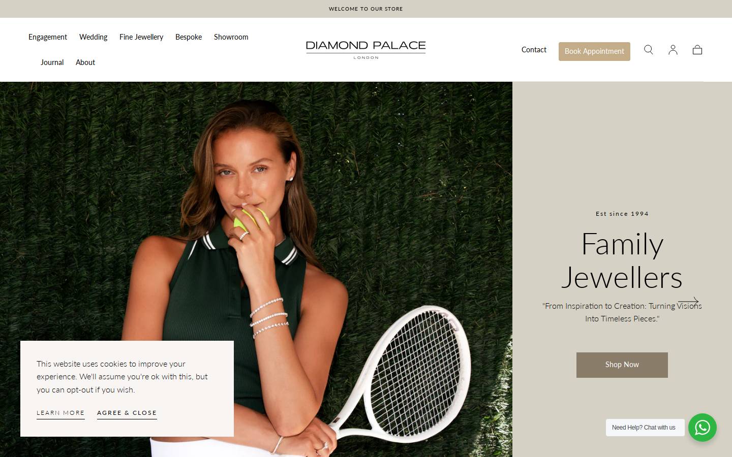 Diamond Palace homepage screenshot
