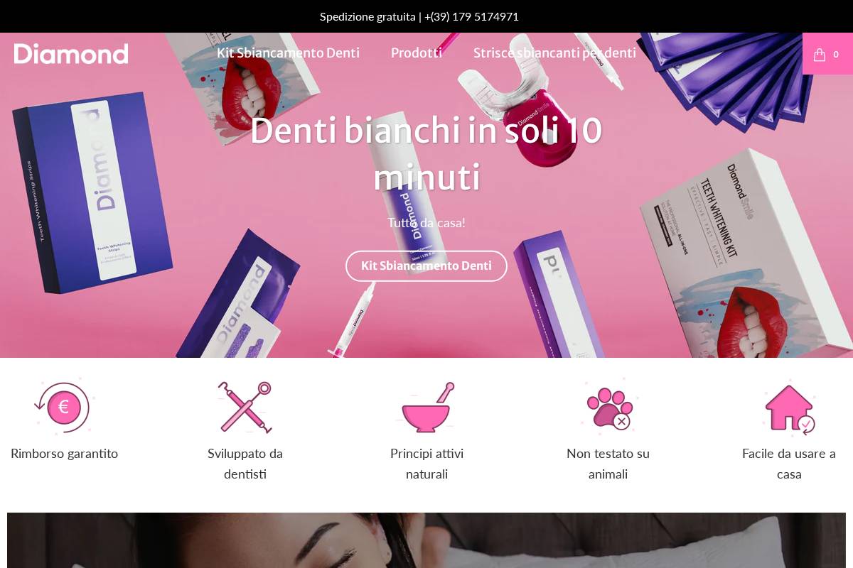 Diamondsmileteeth homepage screenshot