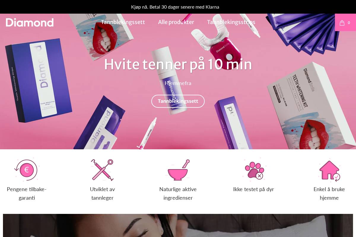 Diamondsmileteeth homepage screenshot