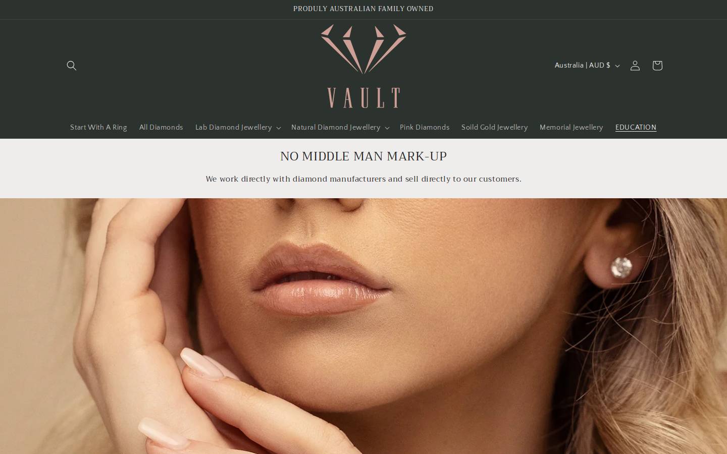 diamondvault.com.au homepage screenshot