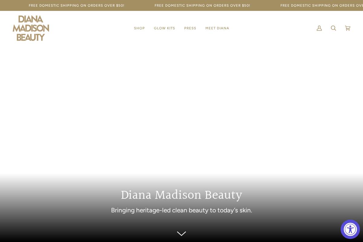 Dianamadisonbeauty homepage screenshot