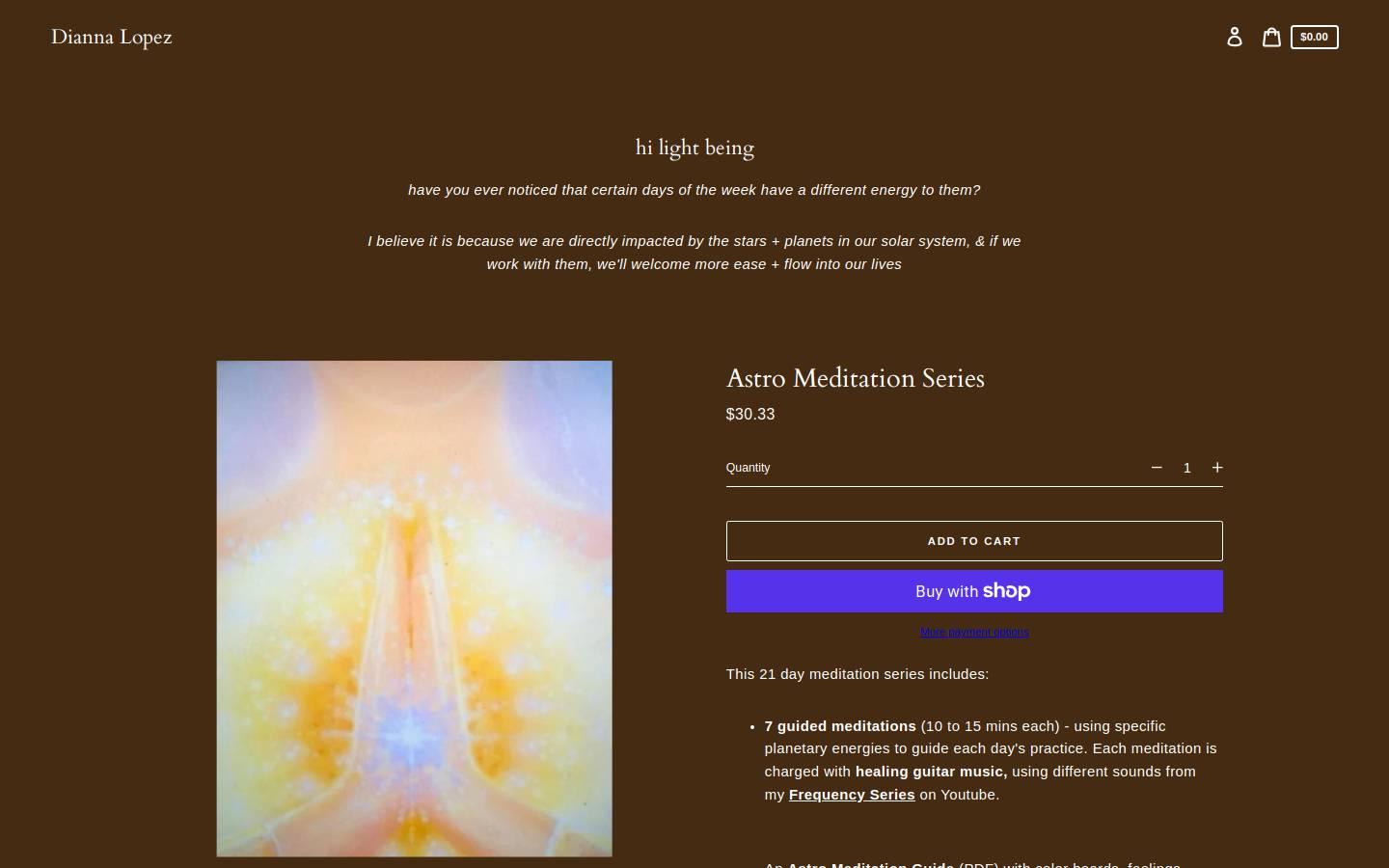 diannalopez.com homepage screenshot