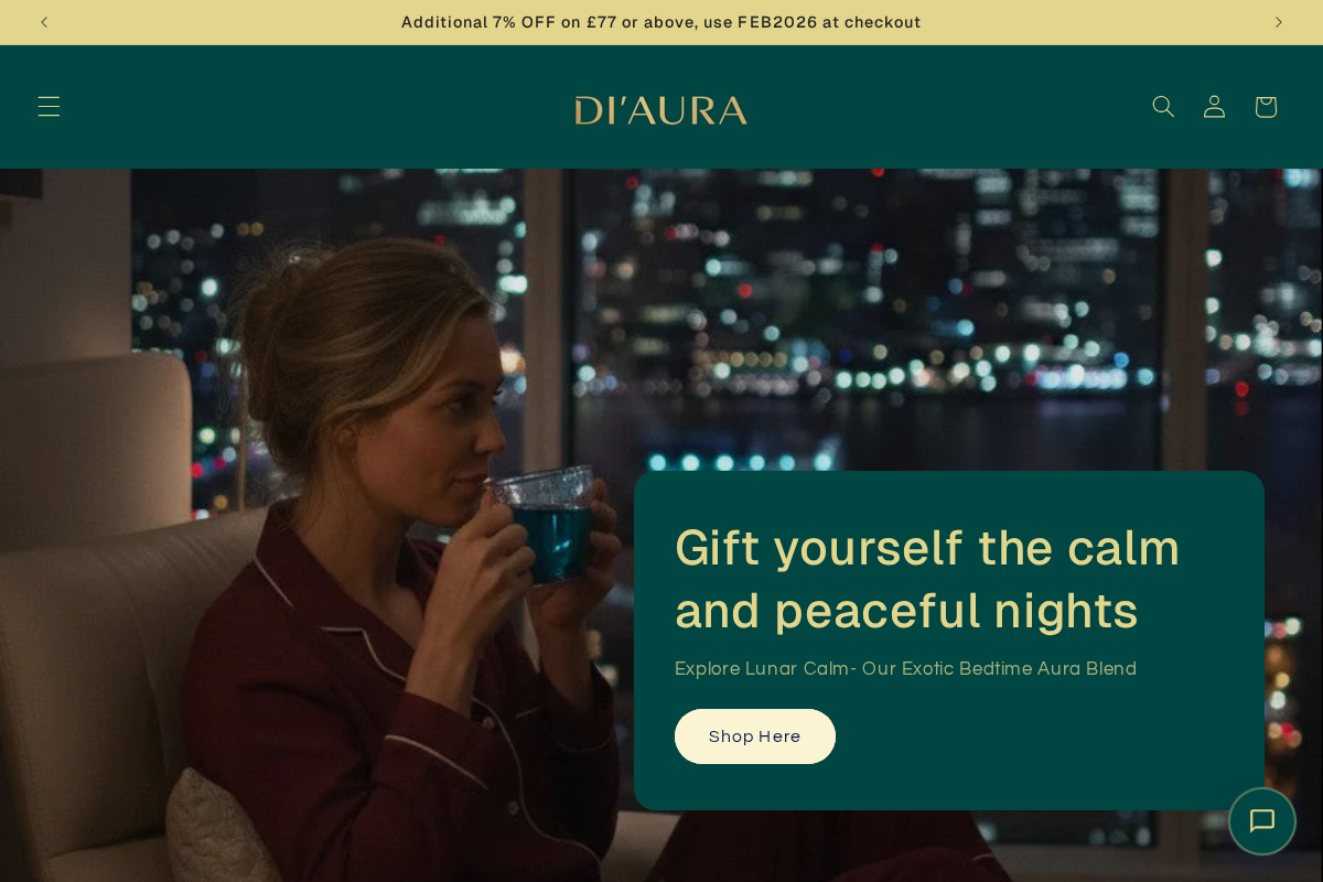 DI'AURA homepage screenshot