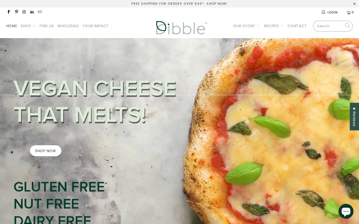 dibblefoods.com.au homepage screenshot
