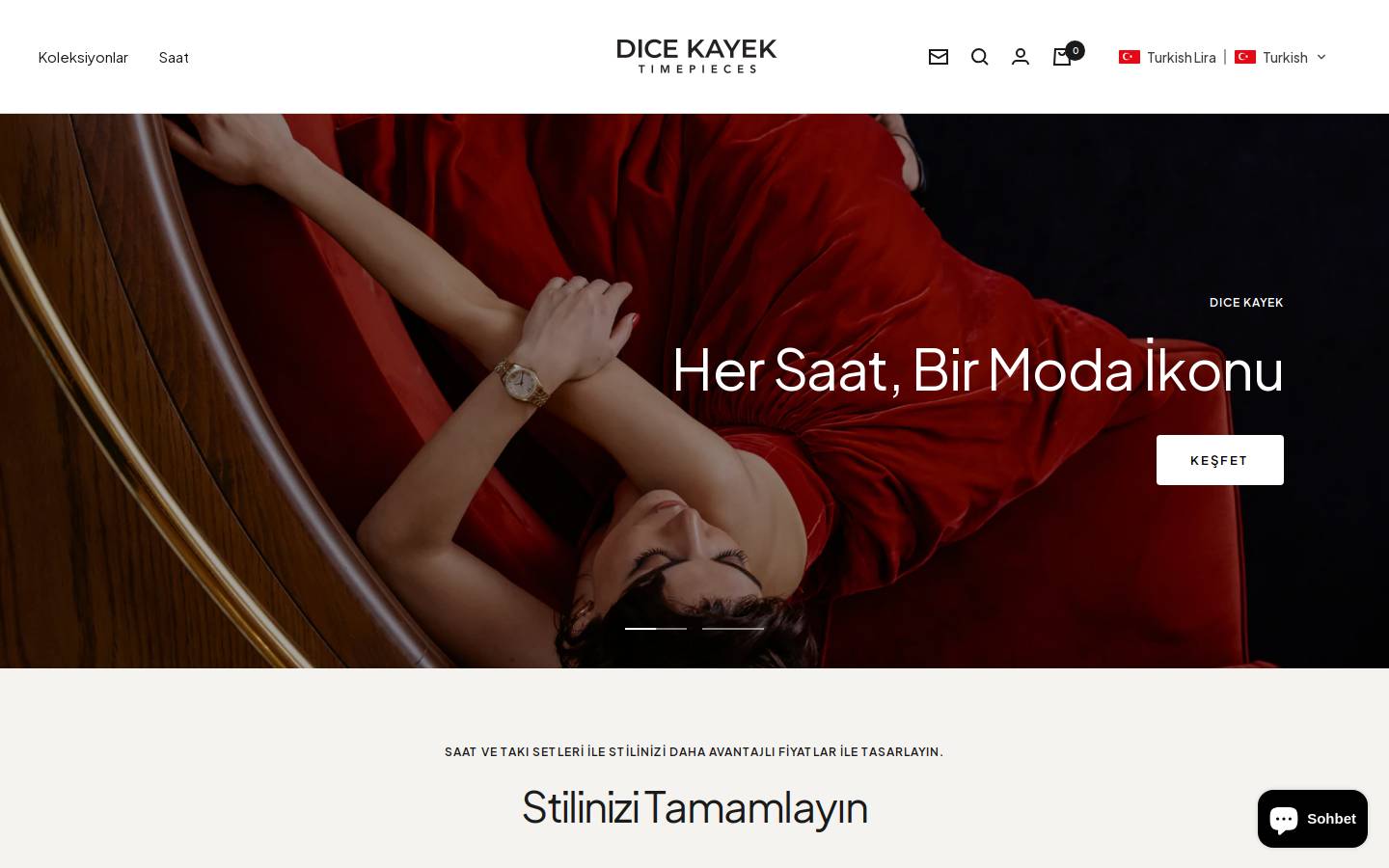 dicekayekwatches.com homepage screenshot