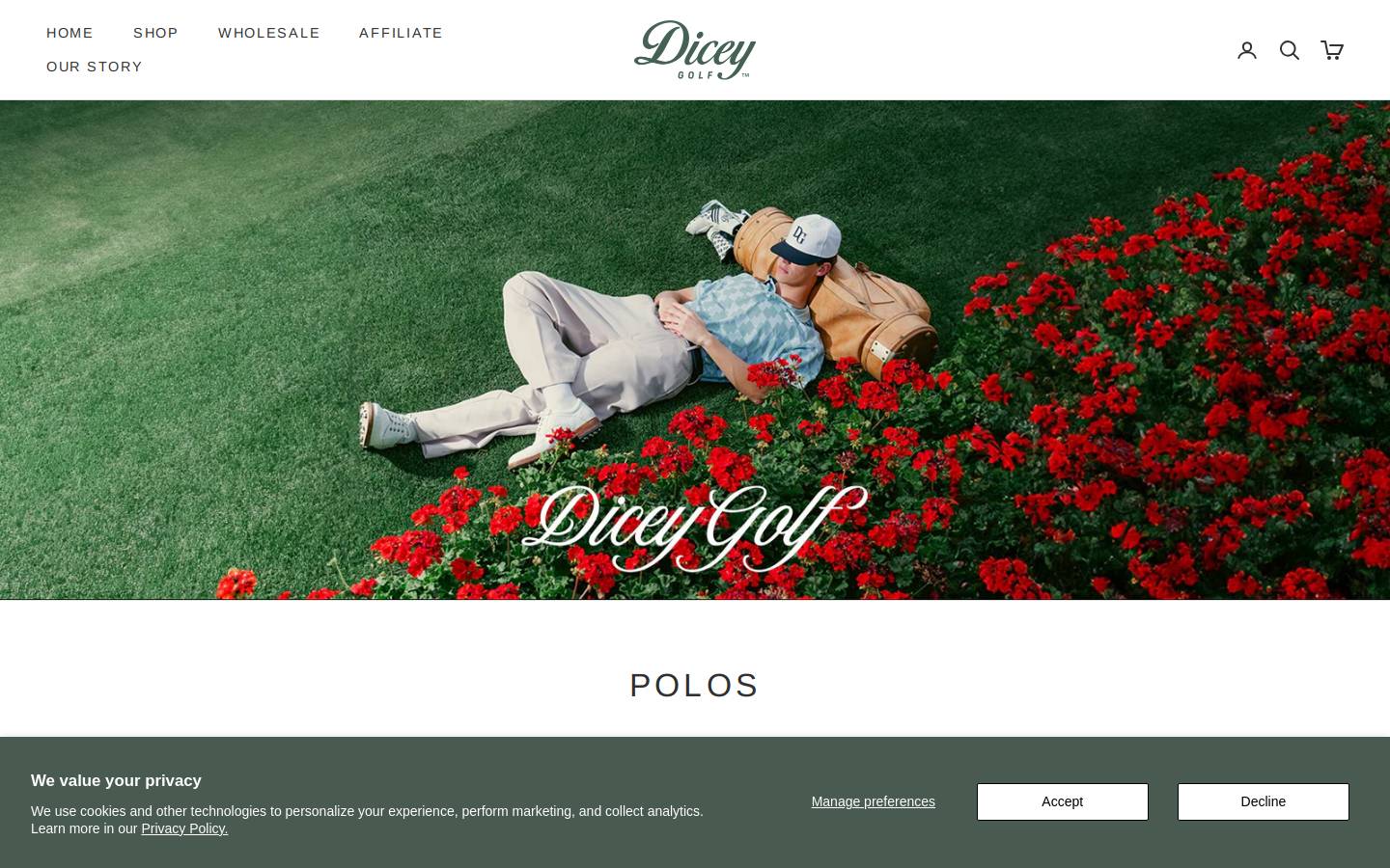 diceygolf.com homepage screenshot