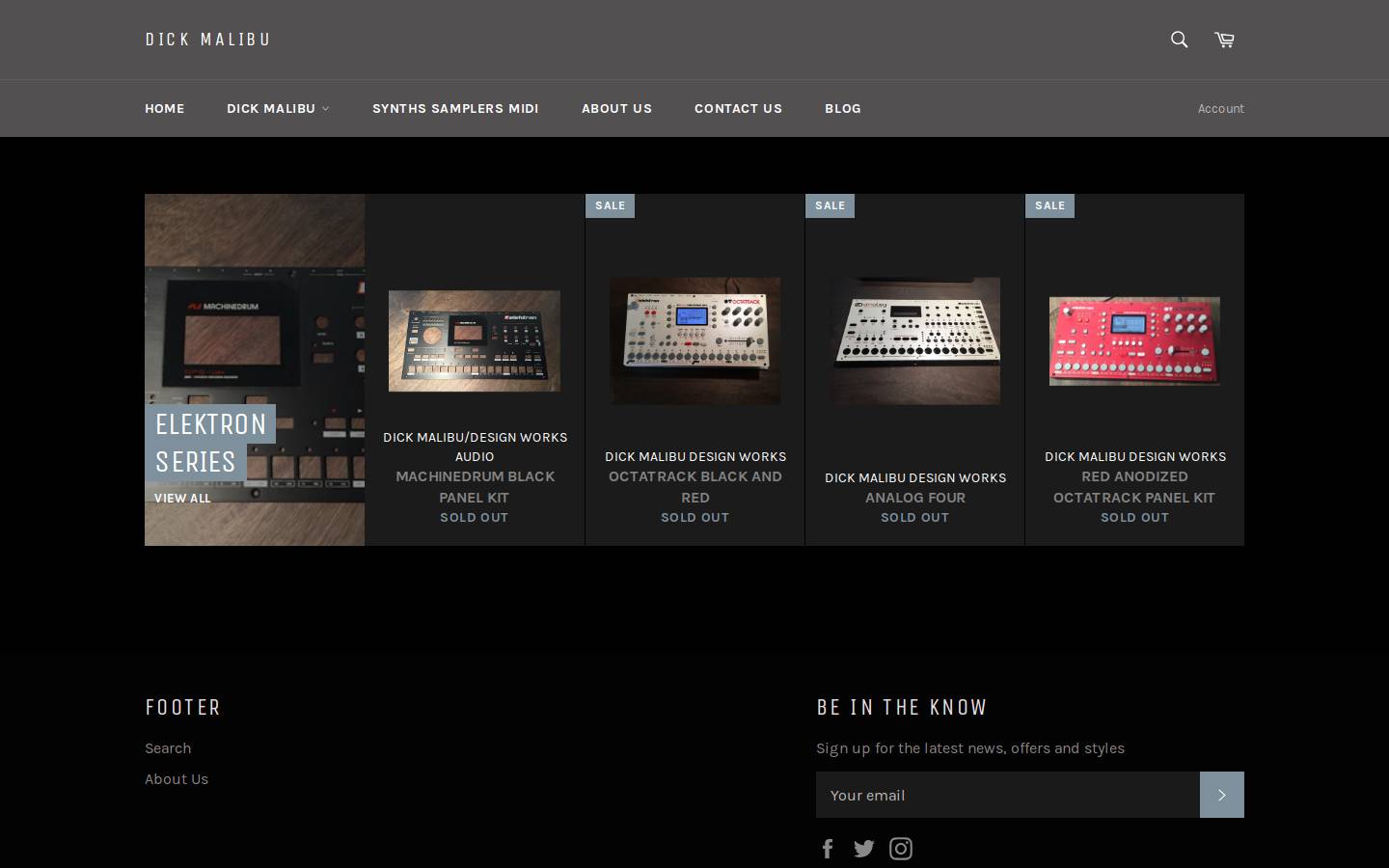 dickmalibu.com homepage screenshot