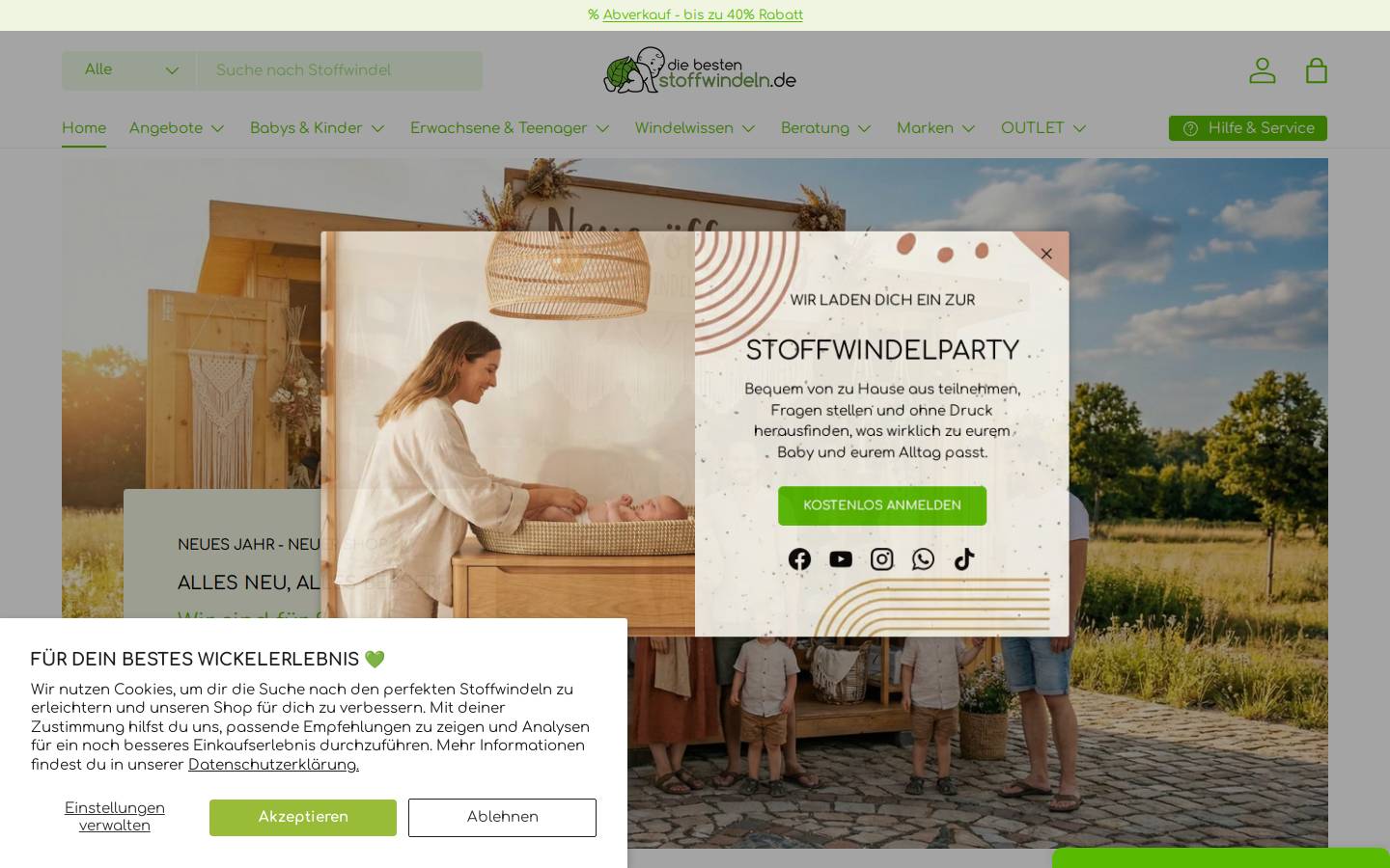 die-besten-stoffwindeln.de homepage screenshot