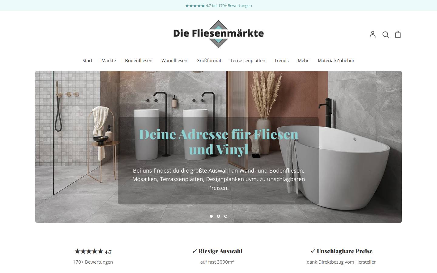 die-fliesenmaerkte.de homepage screenshot