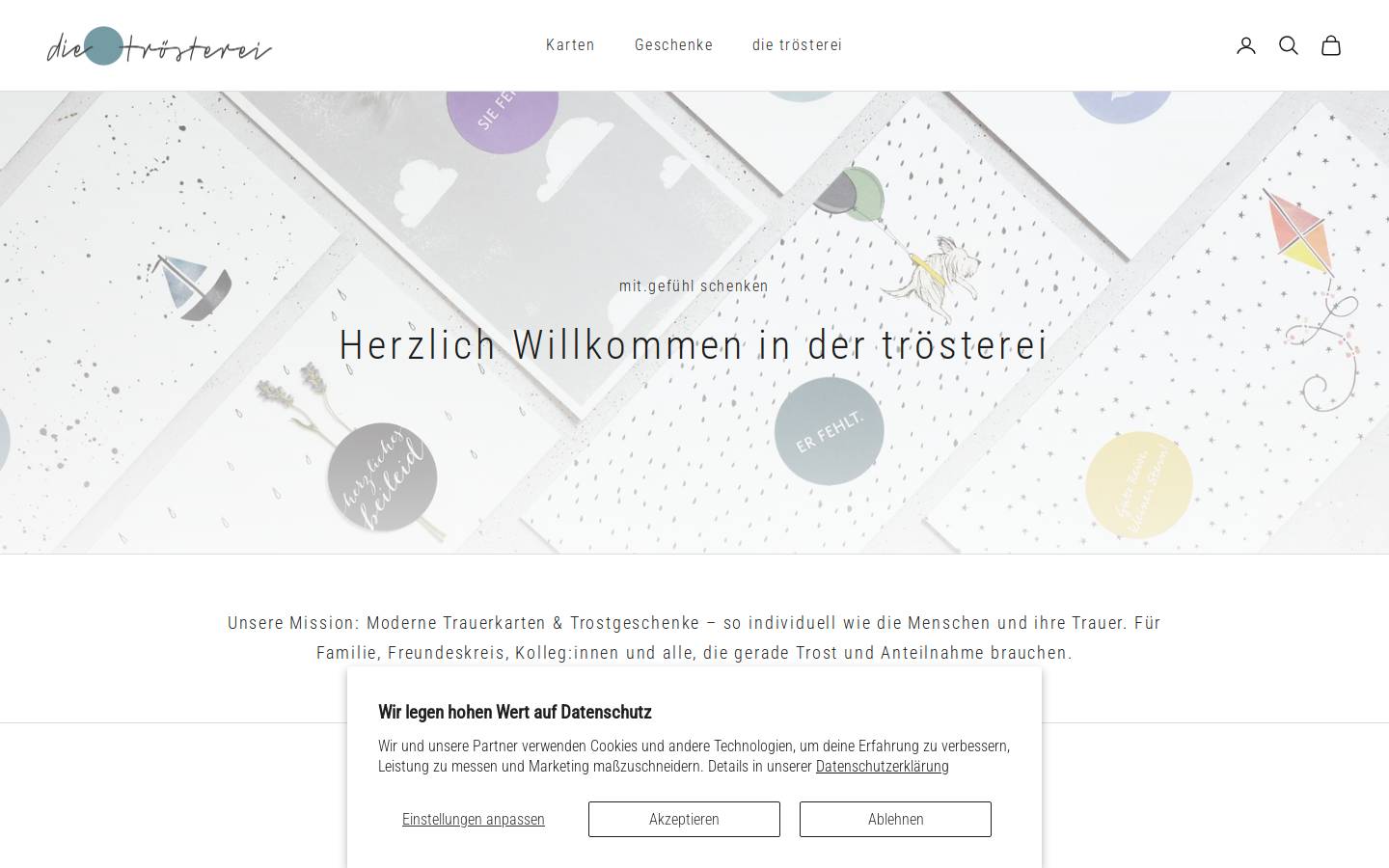 die-troesterei.de homepage screenshot