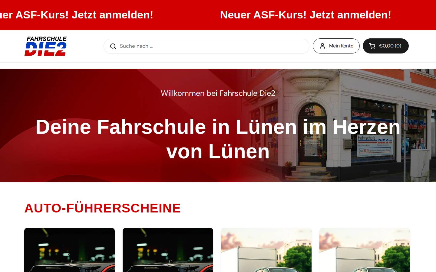 die2fahrschule.de homepage screenshot