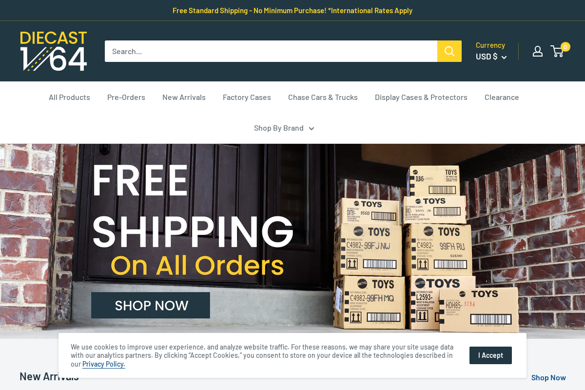 Diecast 164, LLC homepage screenshot