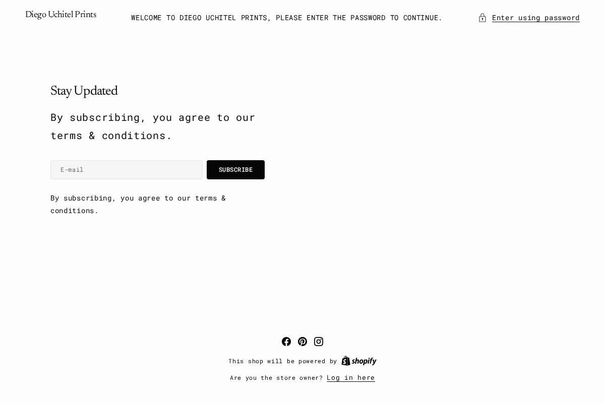 diegouchitelprints.com homepage screenshot