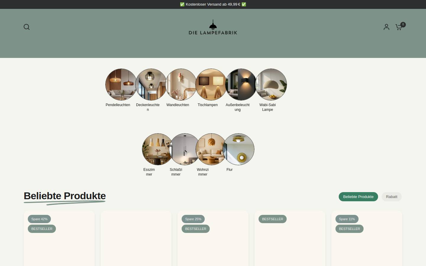 Die Lampefabrik homepage screenshot