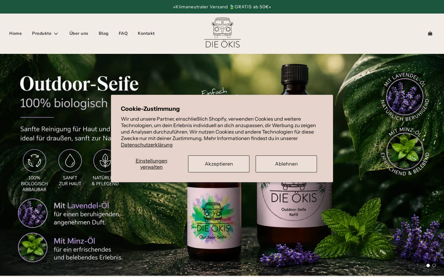 dieoekis.de homepage screenshot