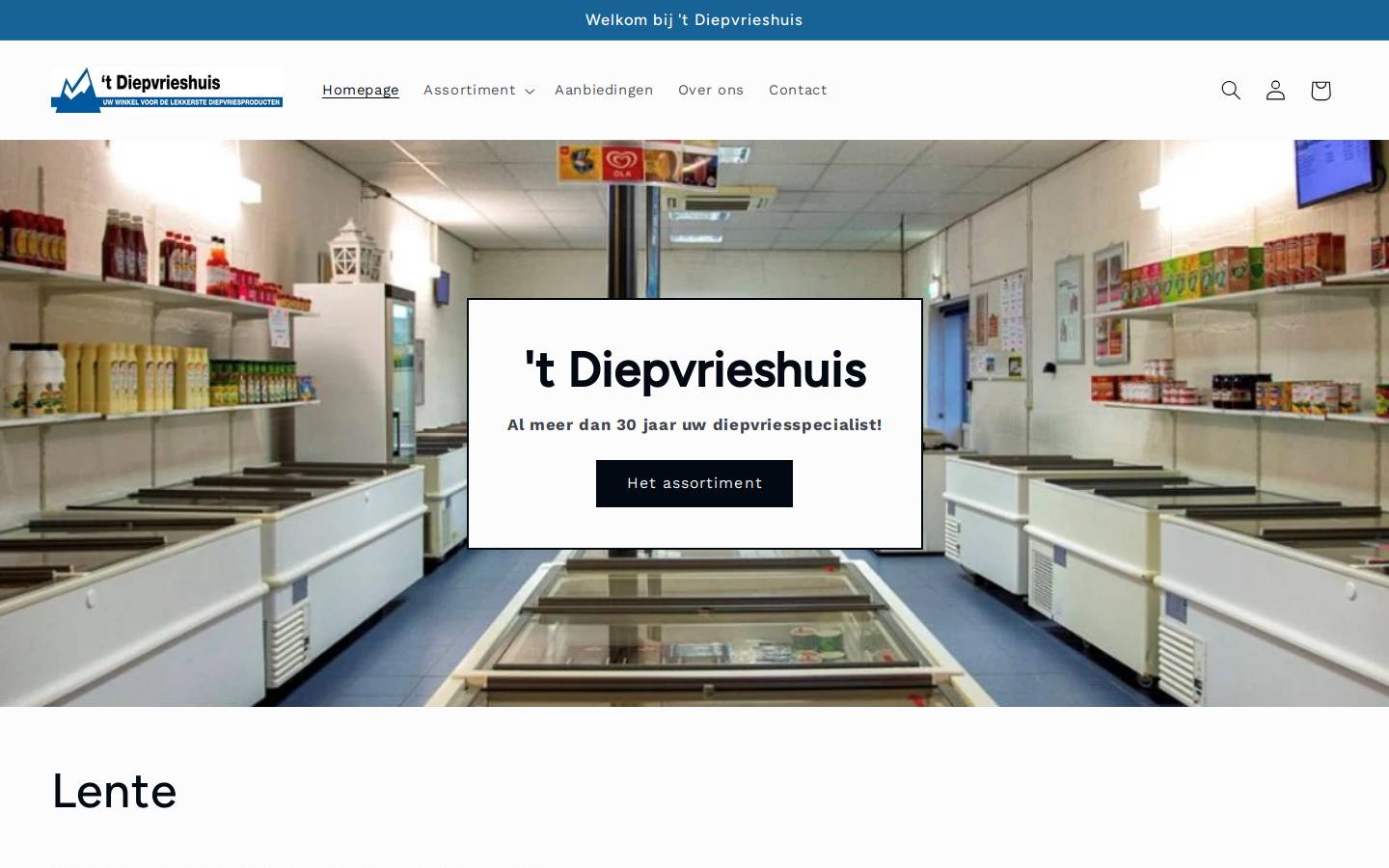 diepvrieshuisysselsteyn.nl homepage screenshot