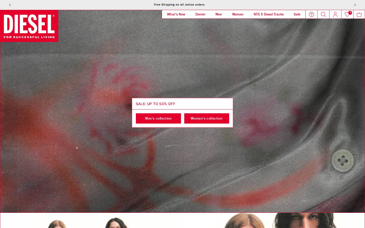 diesel.co.za homepage screenshot