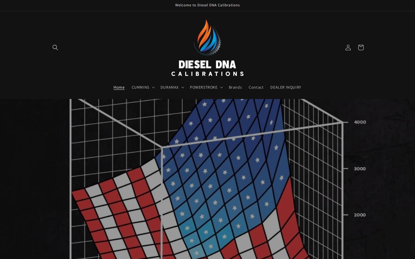 dieseldnacalibrations.com homepage screenshot