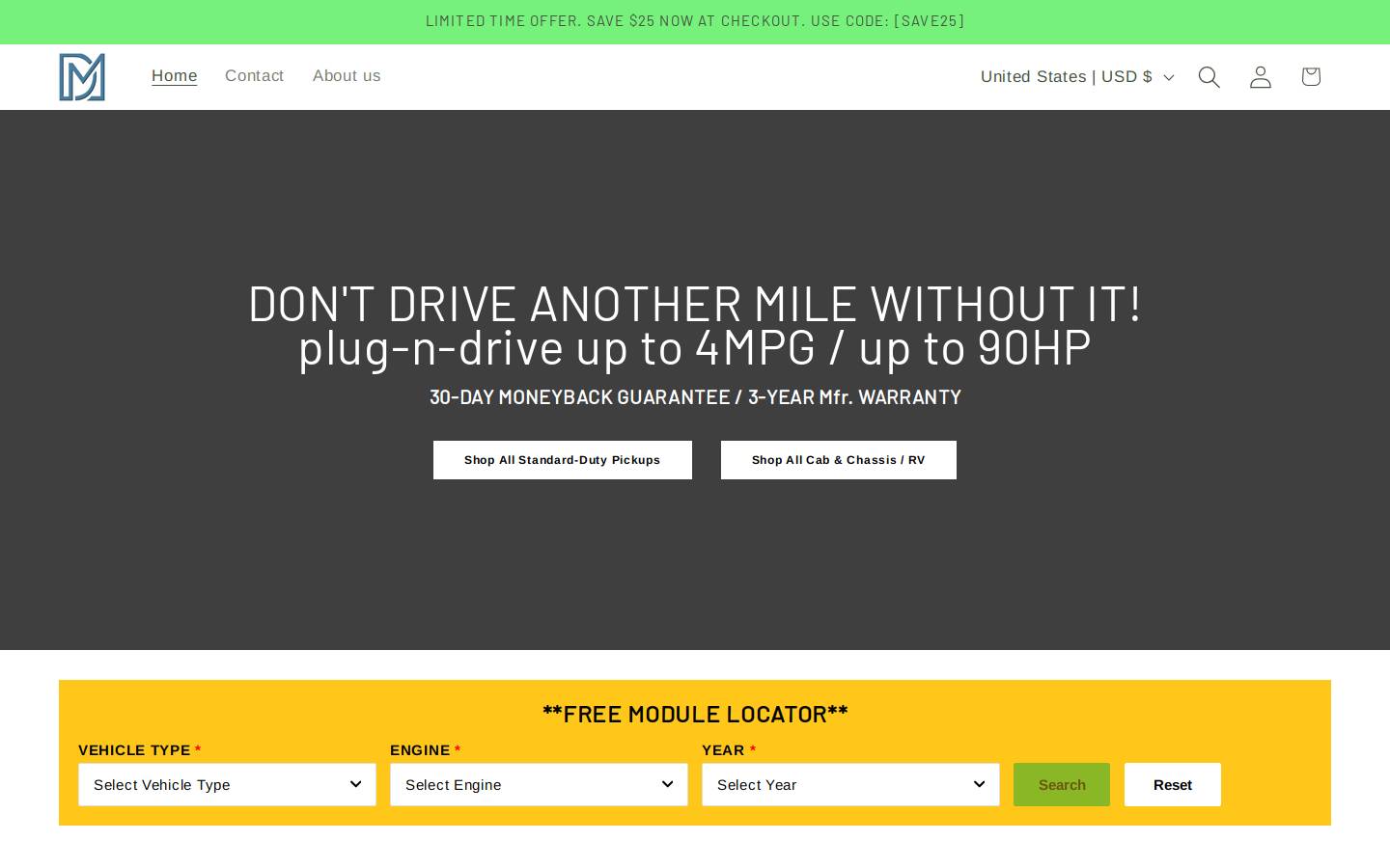 dieselmodules.com homepage screenshot