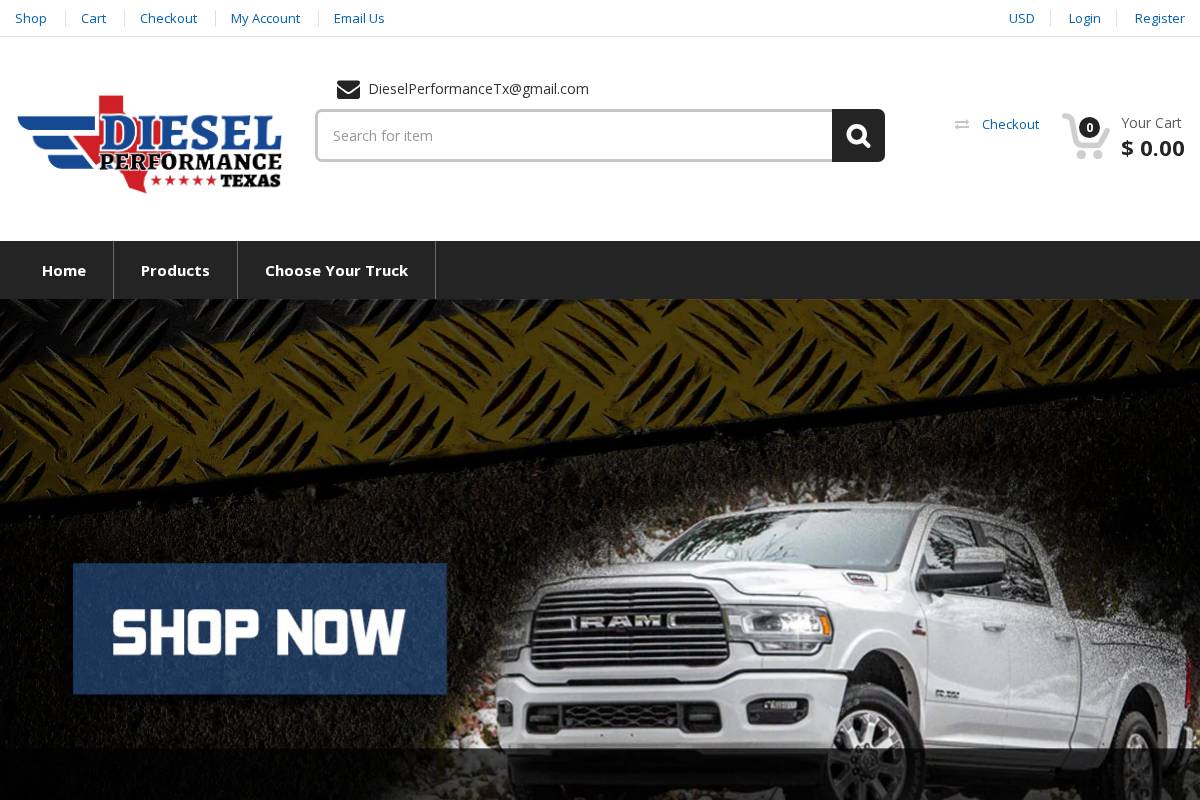 dieselperformancetexas.com homepage screenshot