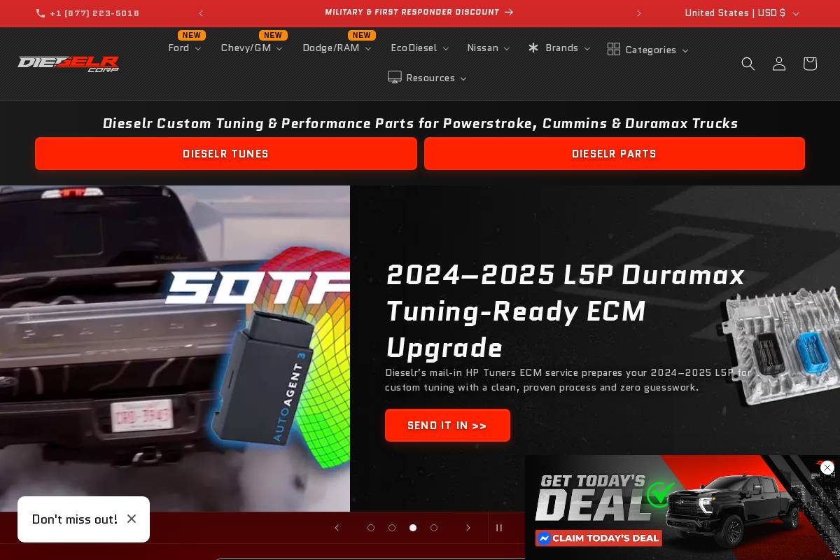 dieselrcorp.ca homepage screenshot