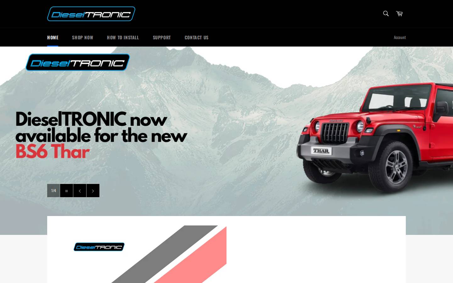 dieseltronic.in homepage screenshot
