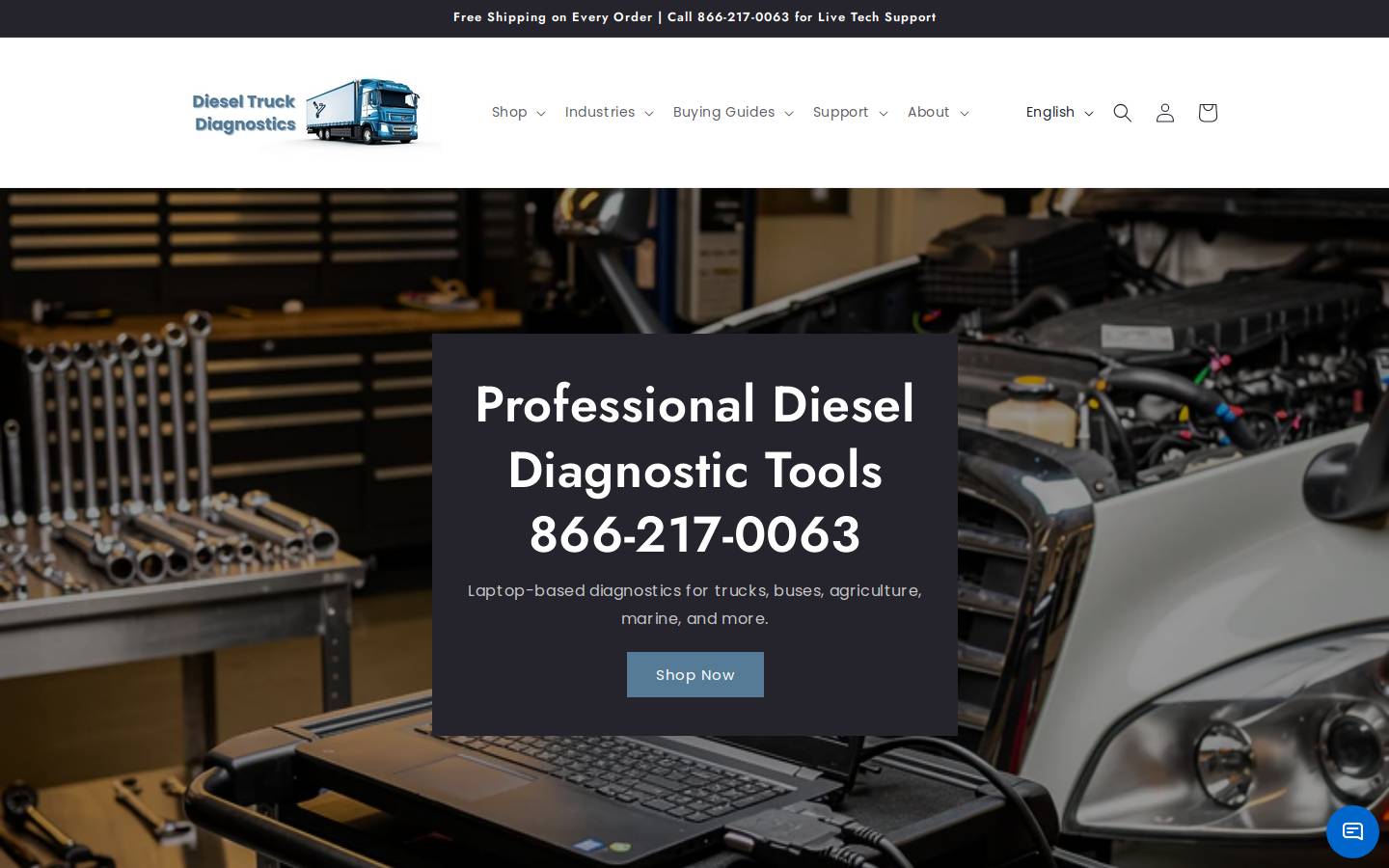 dieseltruckdiagnostictools.com homepage screenshot