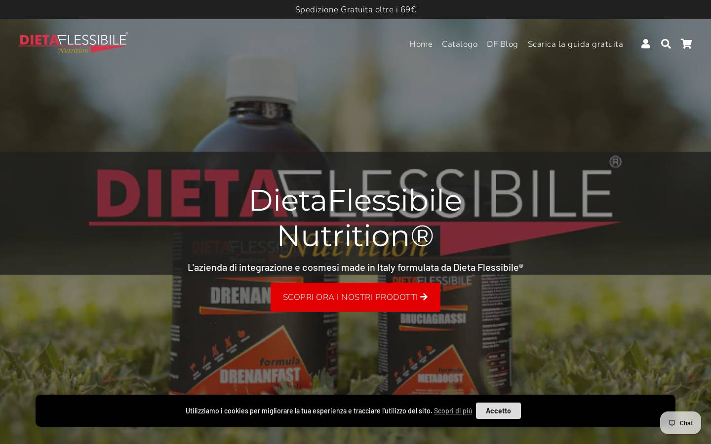 Dietaflessibilenutrition homepage screenshot
